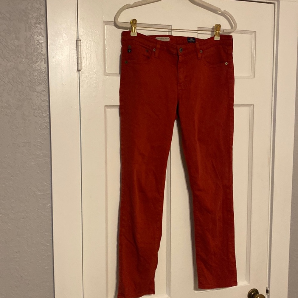 AG Adriano Goldschmied Red Ankle Jeans